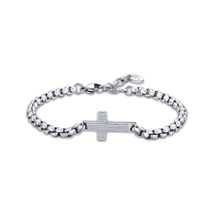 Bracciale in acciaio con croce
