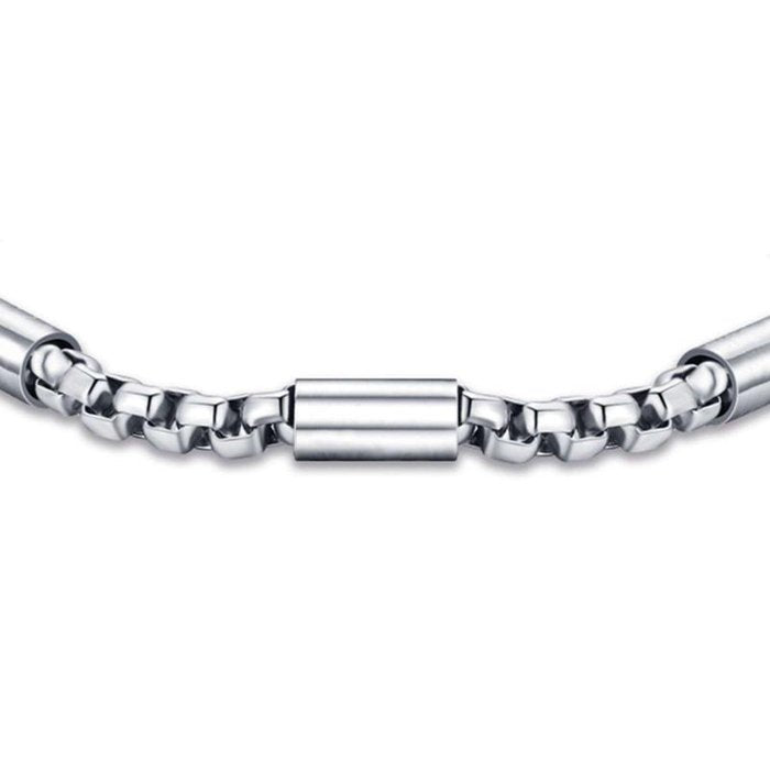 Bracciale in acciaio con elementi acciaio