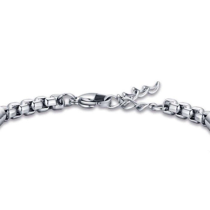 Bracciale in acciaio con elementi acciaio