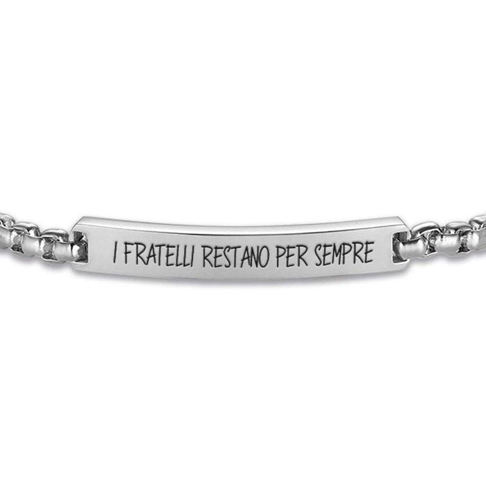 Bracciale in acciaio i fratelli restano per sempre
