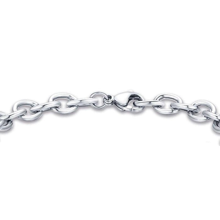 Bracciale in acciaio con elemento in acciaio ip nero