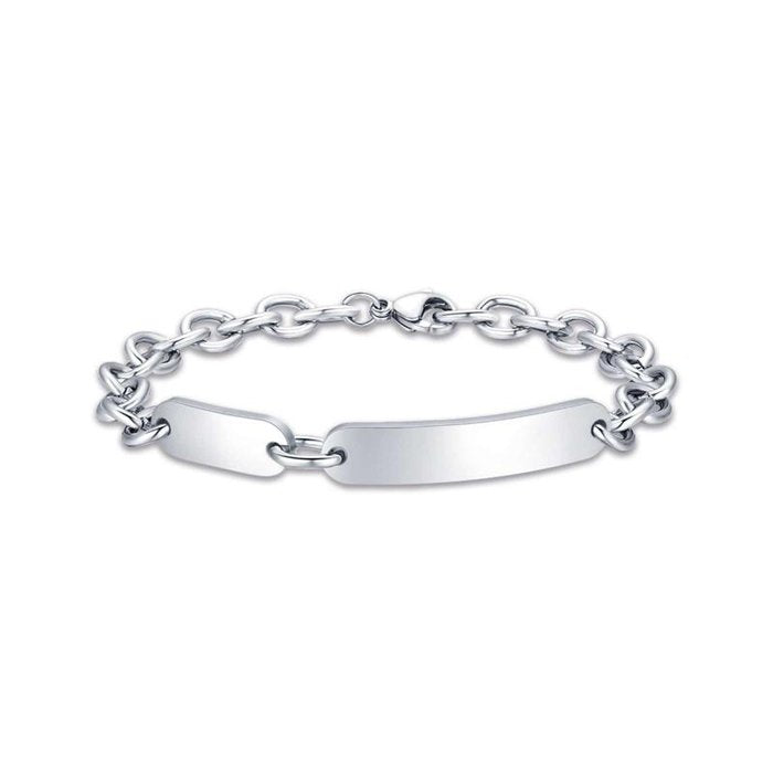 Bracciale in acciaio con elemento in acciaio