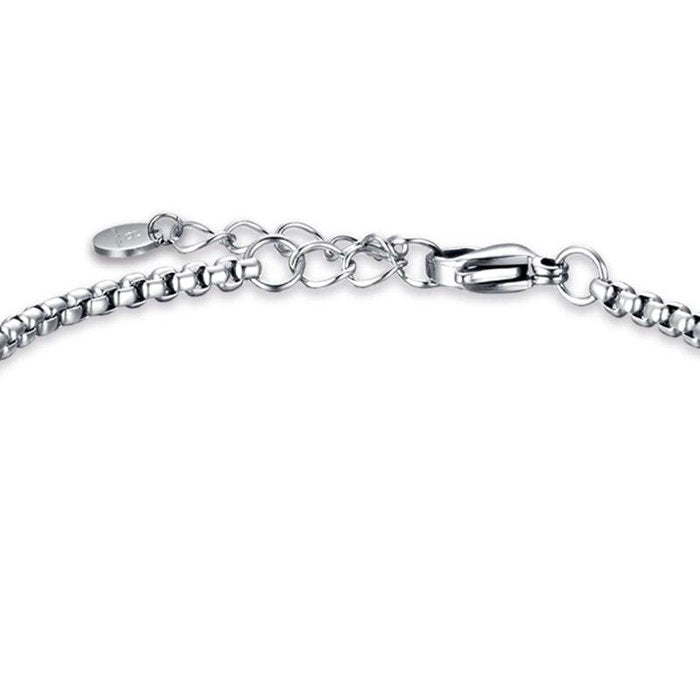 Bracciale in acciaio con elemento ip gold