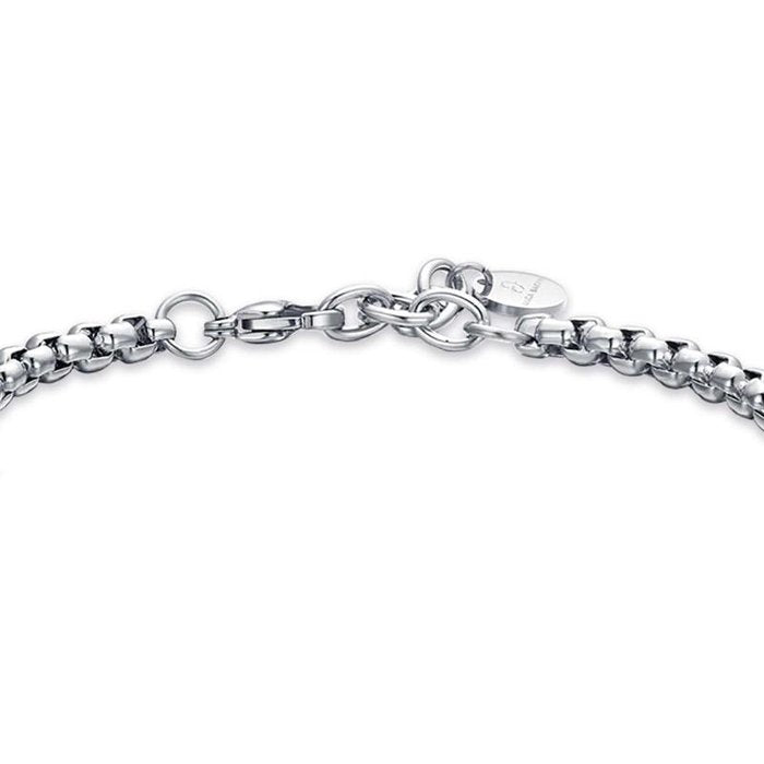 Bracciale in acciaio con cristalli bianchi