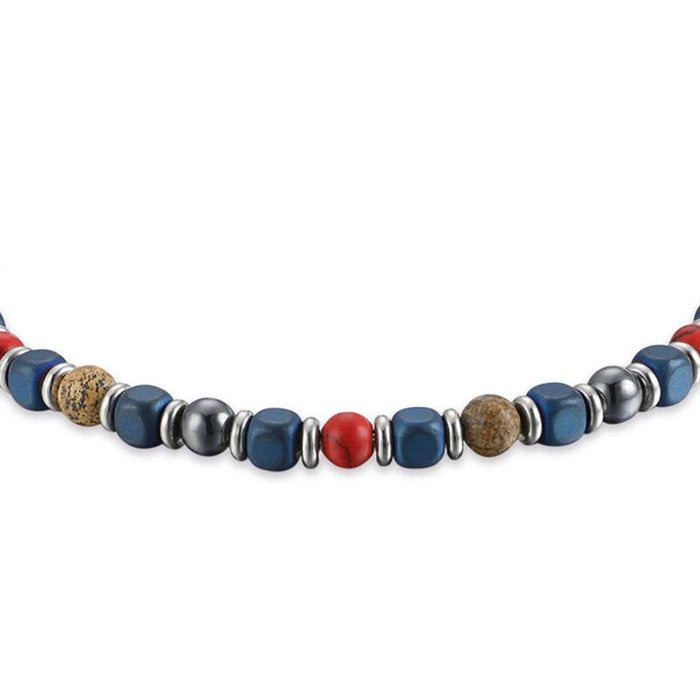 Bracciale in acciaio con pietre multicolor