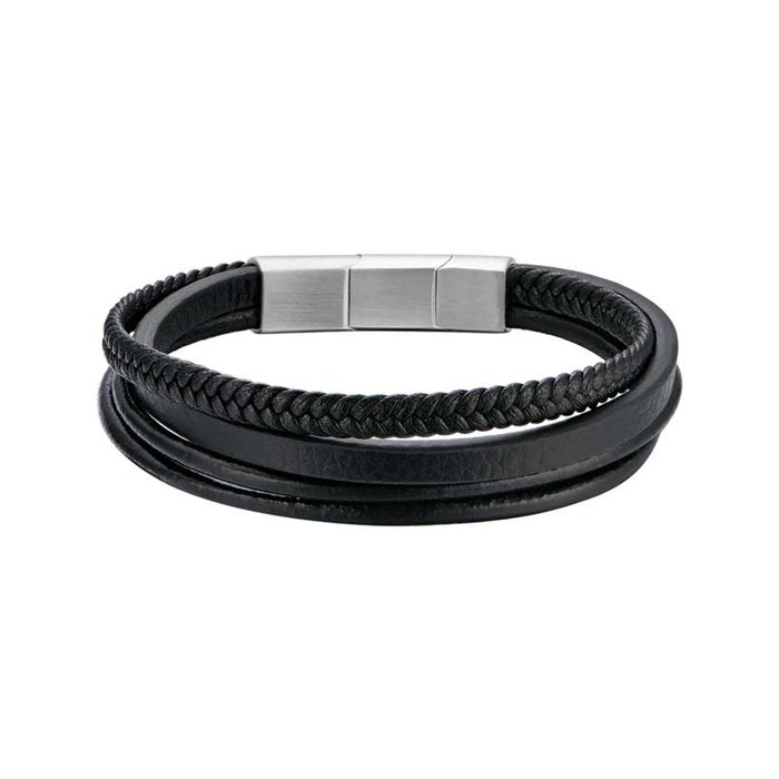 Bracciale in similpelle nera