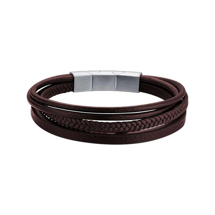 Bracciale in pelle marrone