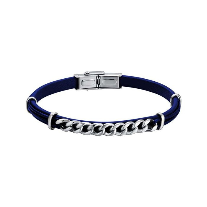 Bracciale in similpelle blu