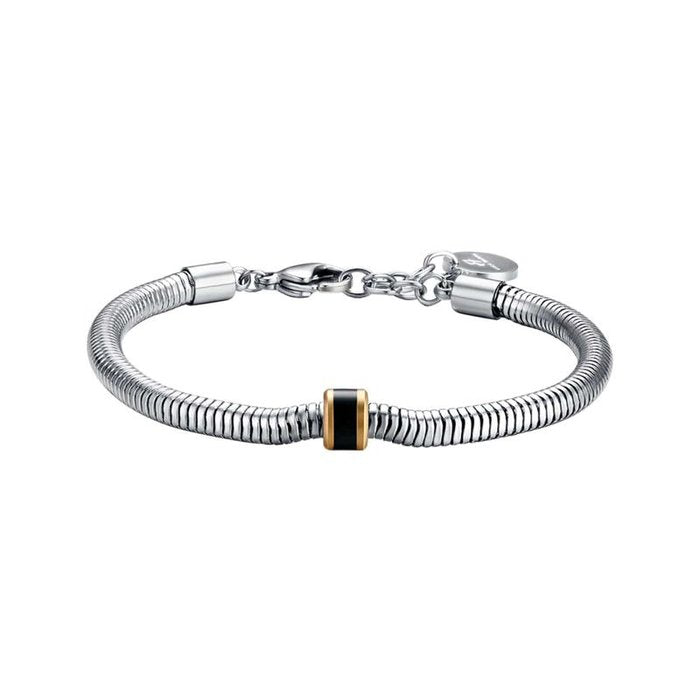 Bracciale in acciaio ip gold e ip black