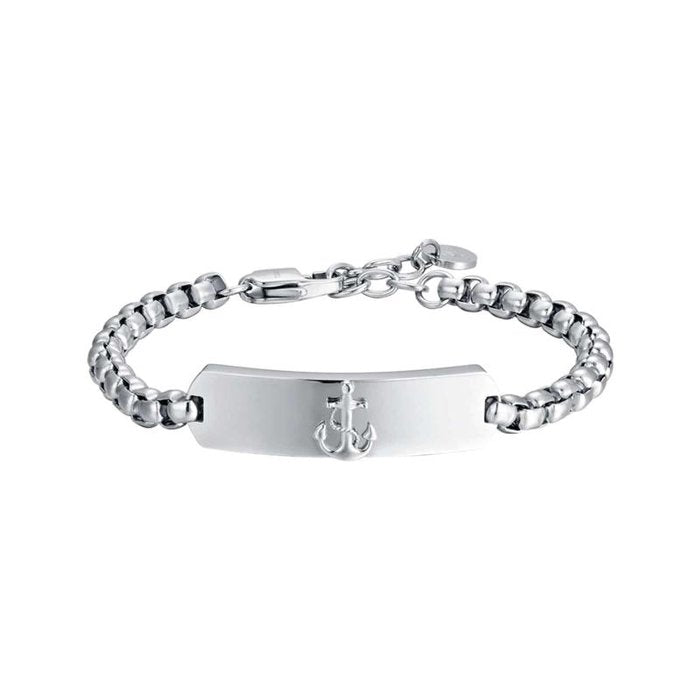 Bracciale in acciaio con ancora
