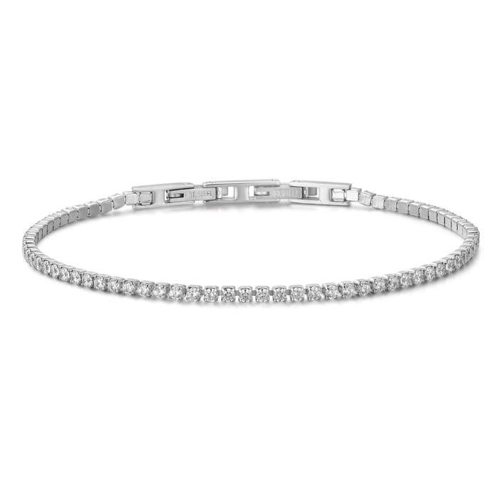 Tennis en acier cristal blanc de 2 mm