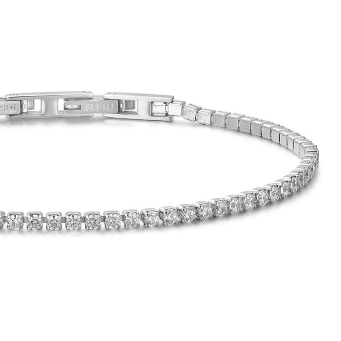Tennis en acier cristal blanc de 2 mm
