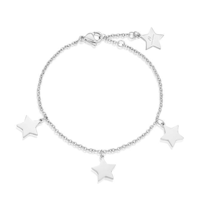 Bracelet en acier avec étoiles
