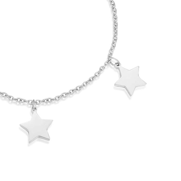 Bracelet en acier avec étoiles