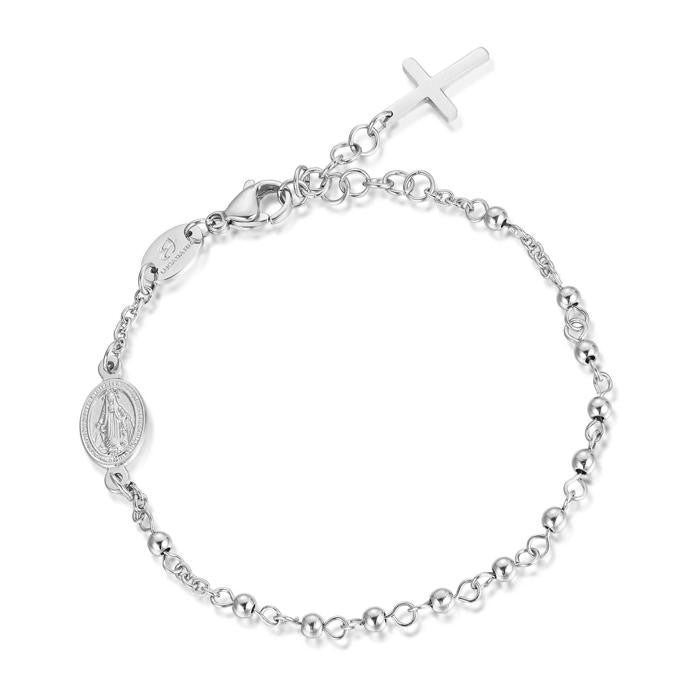 Steel Rosary Bracelet With Steel Balls
