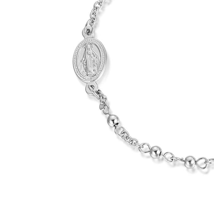 Steel Rosary Bracelet With Steel Balls