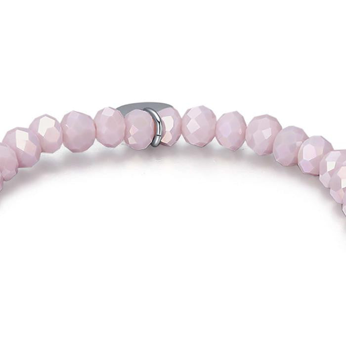 Bracelet Cristal Rose et Flamant Rose