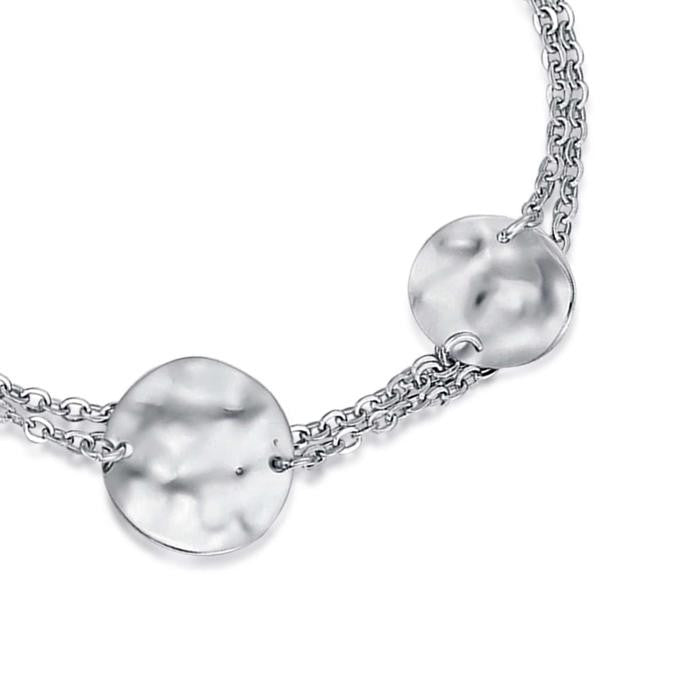 Bracelet en acier martelé