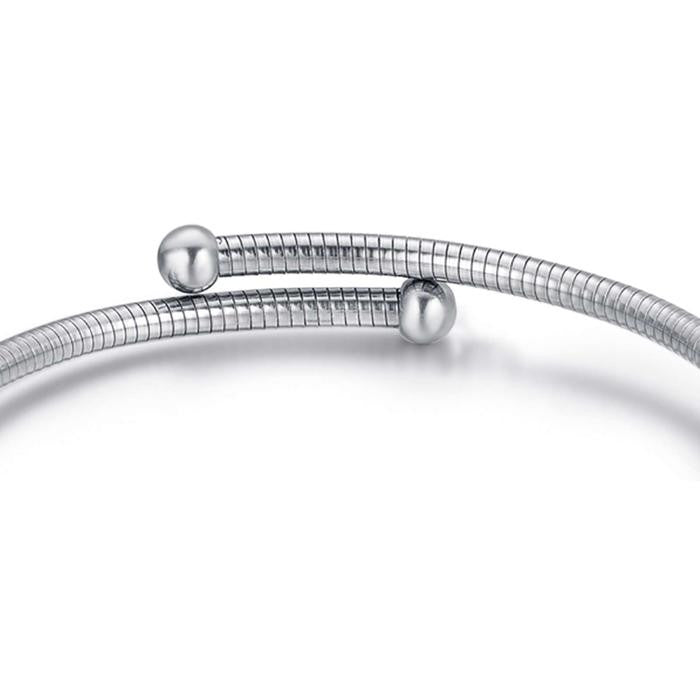 Bracciale In Acciaio Con Infinito E Cristalli Bianchi