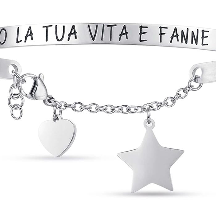 Steel Bracelet With Writing Take Charge Of Your Life