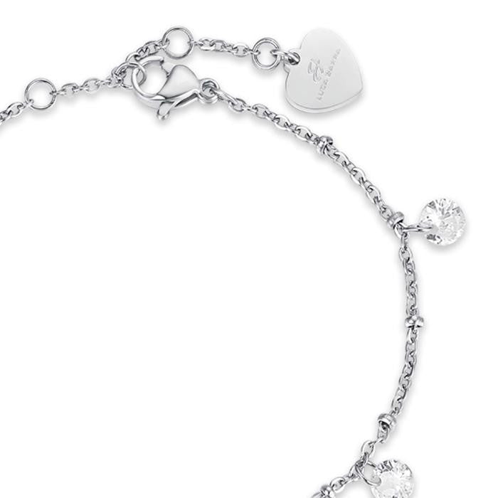 Bracciale In Acciaio Con Cristalli Bianchi