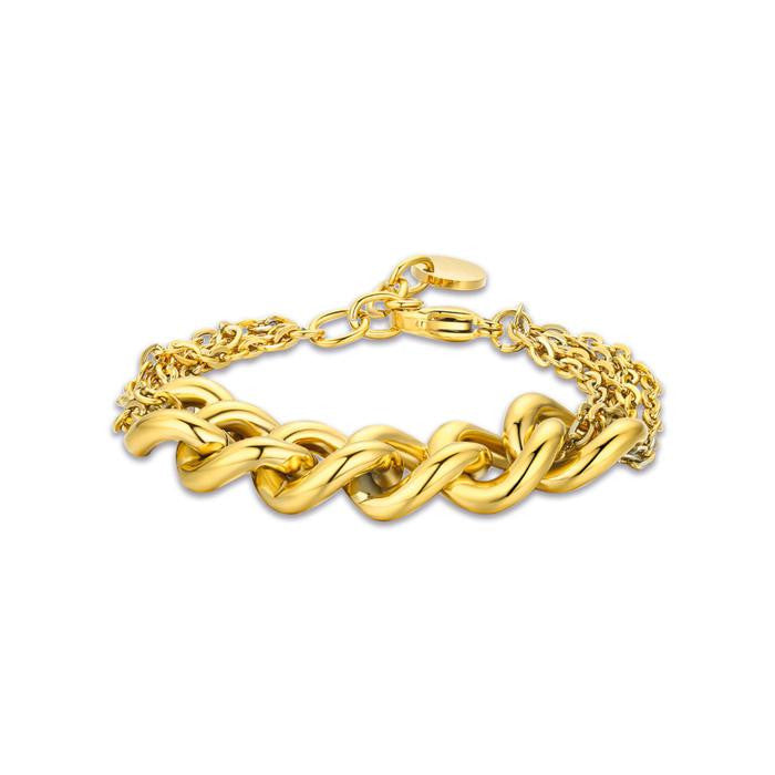 Bracelet en acier doré IP