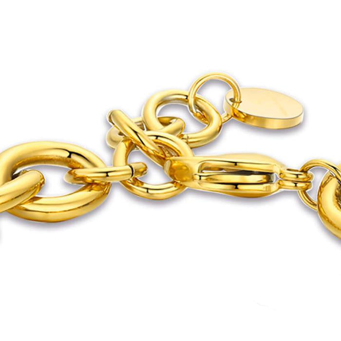 Bracelet en acier ip doré et acier ip noir
