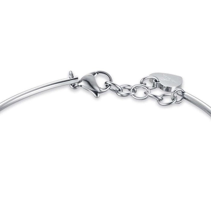 Bracciale in acciaio con cuore ed infinito