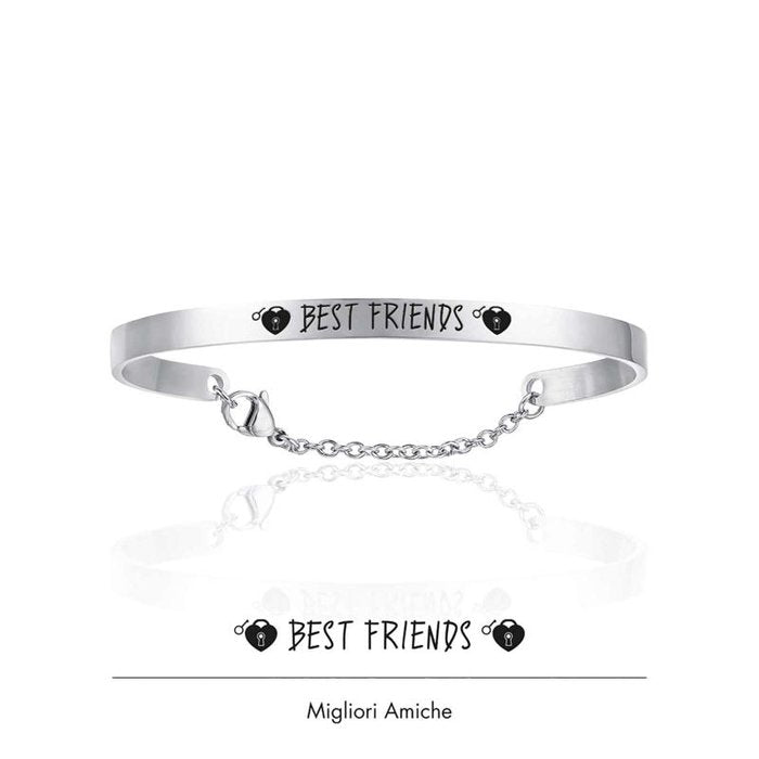 Bracciale in acciaio best friends