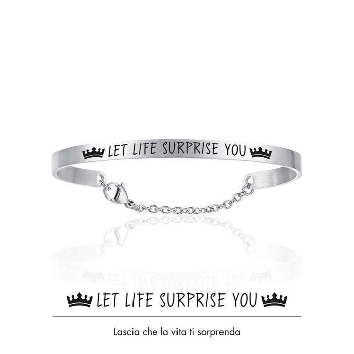 Bracciale in acciaio let life surprise you