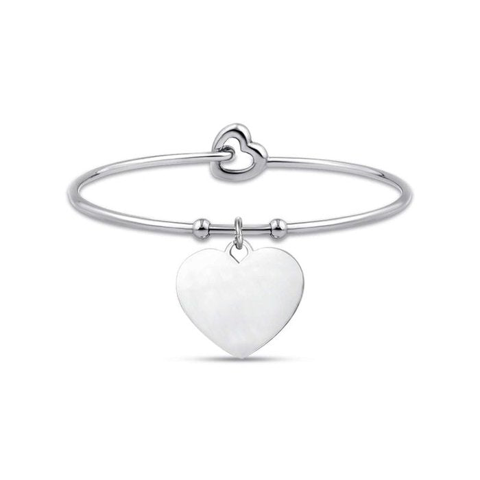 Bracciale in acciaio con cuore