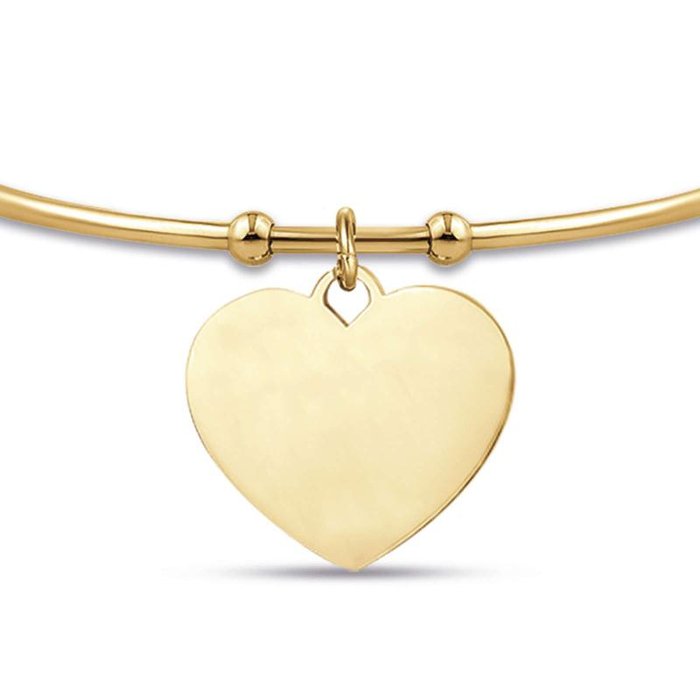 Bracciale in acciaio ip gold con cuore