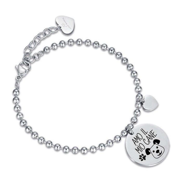Bracciale in acciaio amo il mio cane