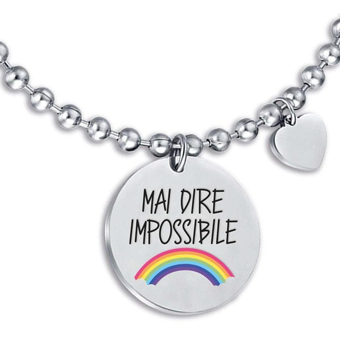 Bracelet en acier ne dites jamais impossible