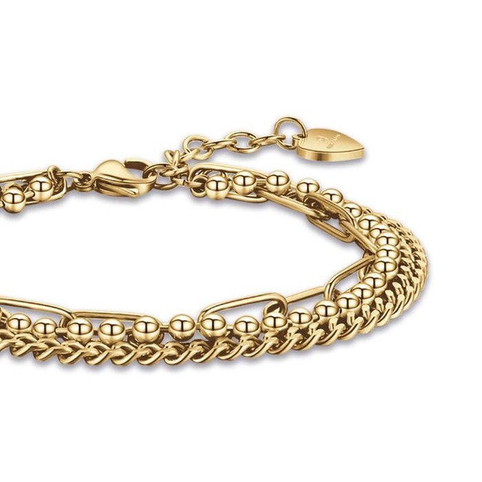 Bracciale in acciaio ip gold