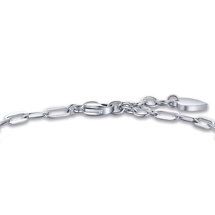 Bracelet en acier avec 13 fers à cheval et corne