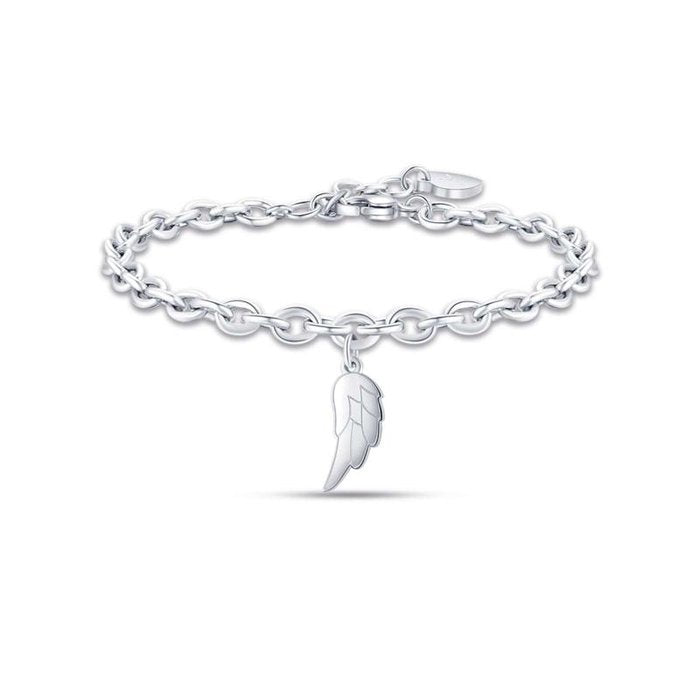 Bracciale in acciaio con ala