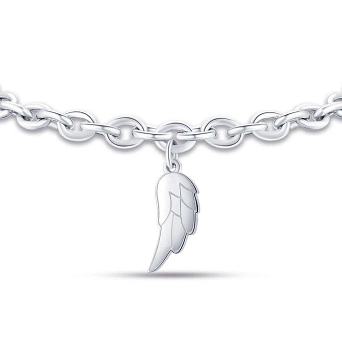 Bracciale in acciaio con ala