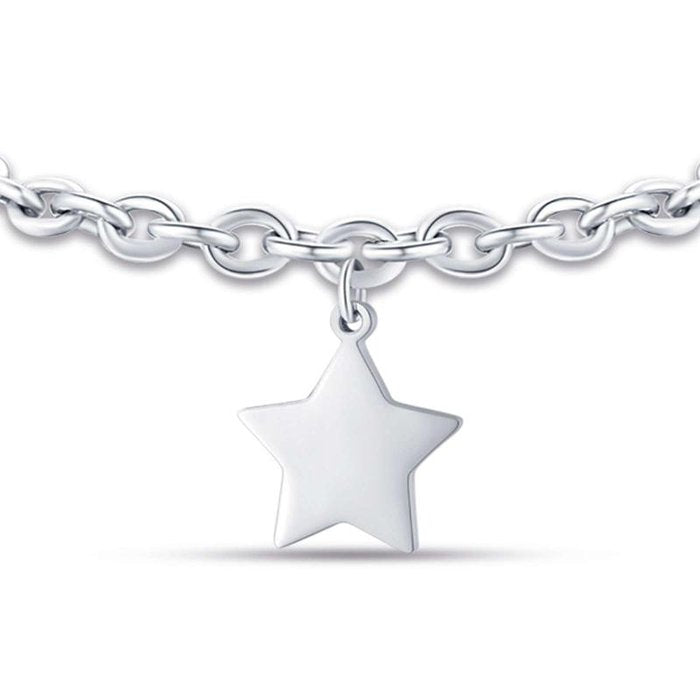 Bracciale in acciaio con stella