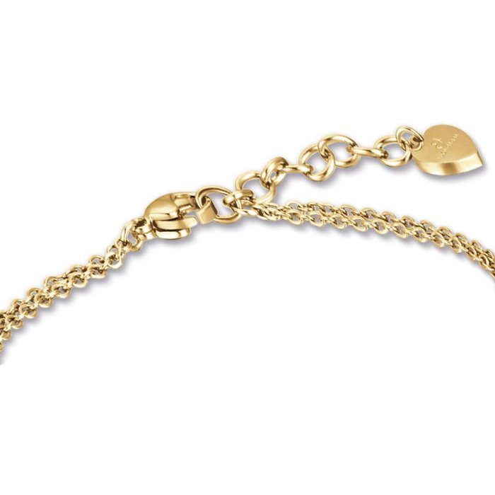 Bracciale in acciaio ip gold con cristalli bianchi