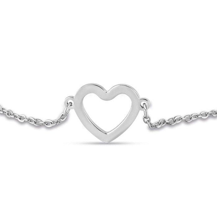 Steel bracelet with heart