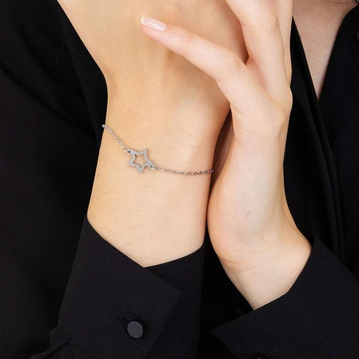 Steel bracelet with star