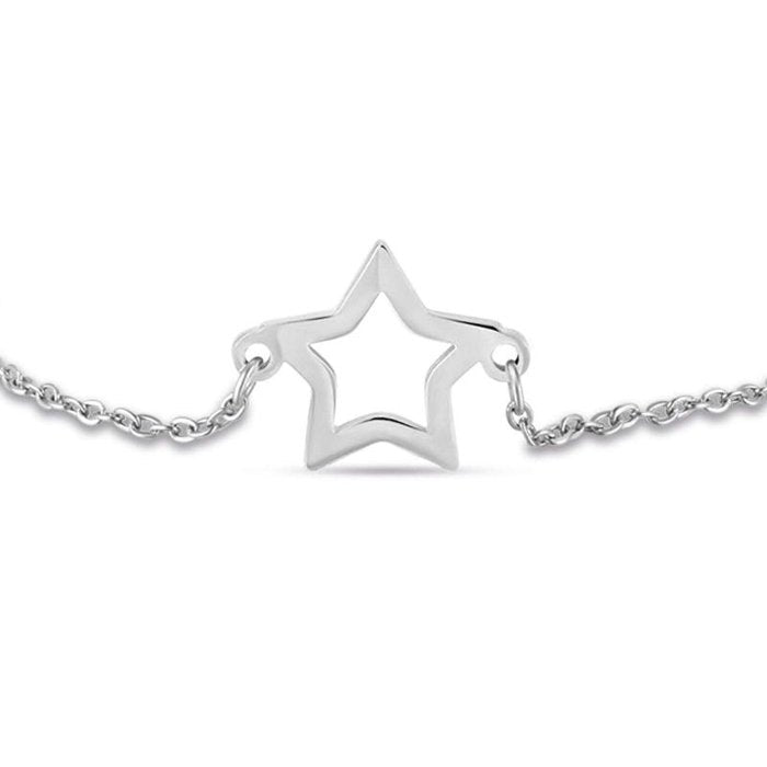 Steel bracelet with star
