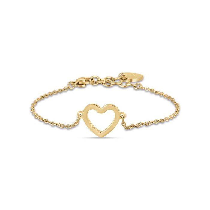 Bracciale in acciaio ip gold con cuore