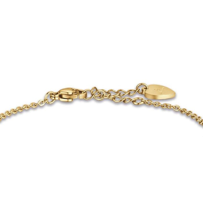 Bracciale in acciaio ip gold con stella e perle bianche