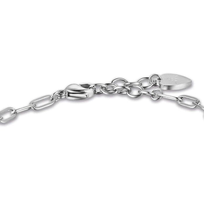 Bracciale in acciaio con farfalla e cristalli bianchi