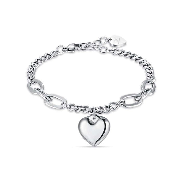 Bracciale in acciaio con cuore