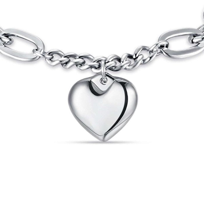 Bracciale in acciaio con cuore