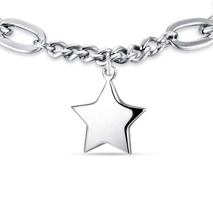 Bracelet en acier avec étoile