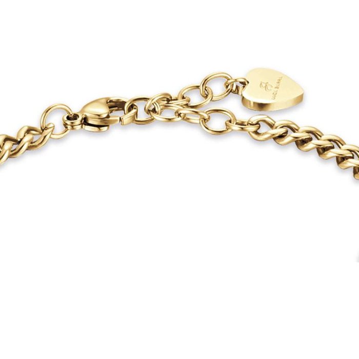 Bracciale in acciaio ip gold con albero della vita